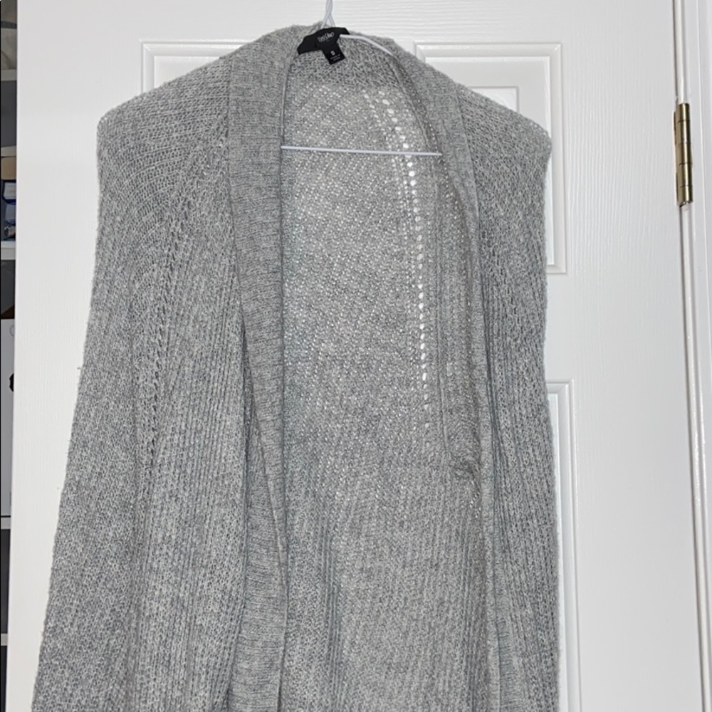Gray target cardigan